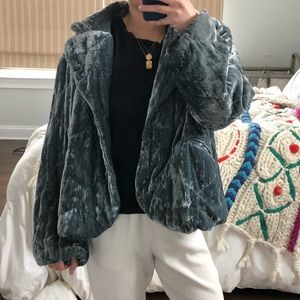 Anthropologie Crushed Velvet Jacket